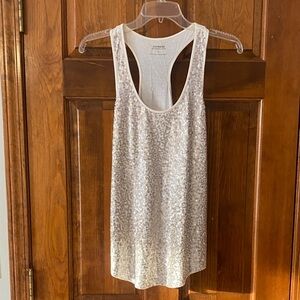 Express Silver Sequin Tank Top